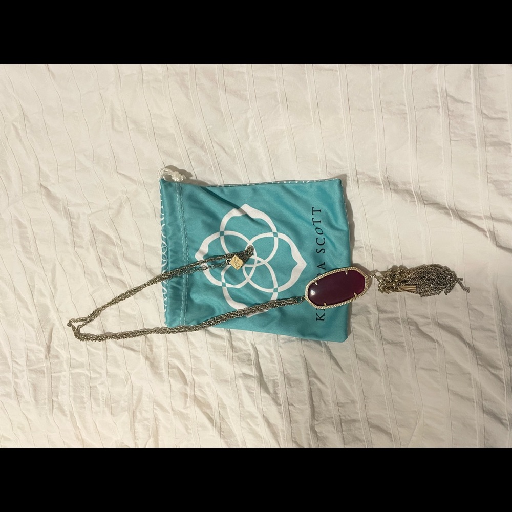 Burgundy Kendra Scott rayne necklace